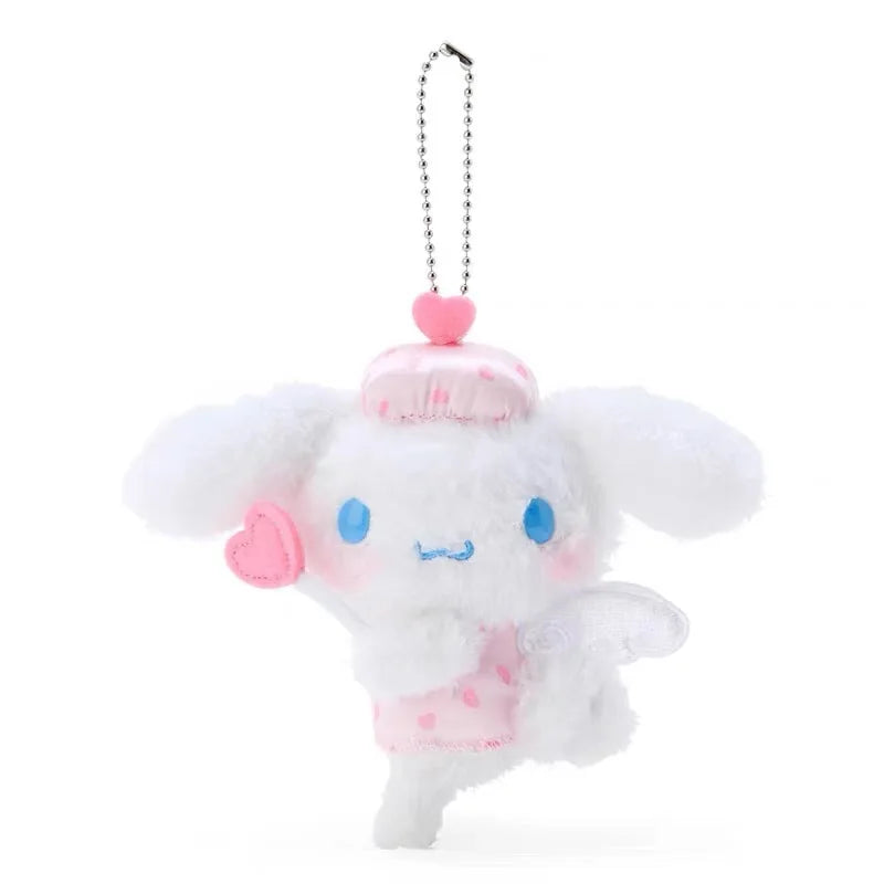 Sanrio Angel Cupid Heart Kawaii Soft Pastel Plush Keychain Pendant