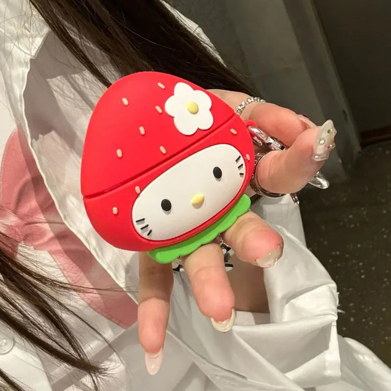 Strawberry Spring Hello Kitty Airpods Case