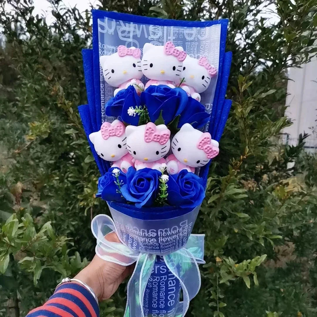 Hello Kitty Plush Flower Rose Bouquet