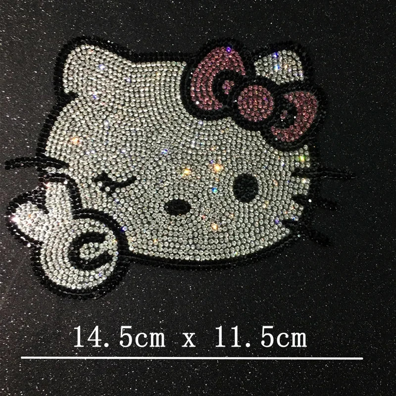 Hello Kitty Self Adhesive Crystal Rhinestone Decorative Stickers Car Decal Accessories