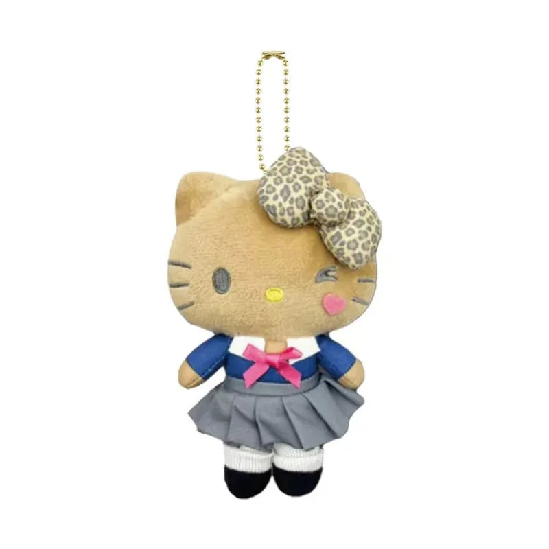 Hello Kitty Y2K Kawaii School Girl Plush Keychain Pendant