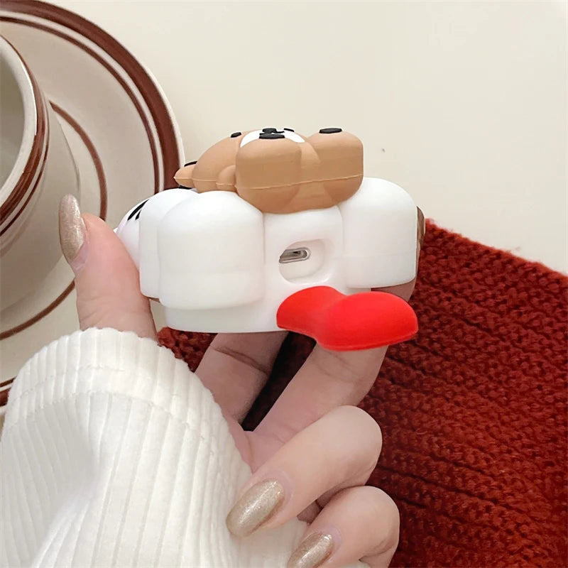 Hello Kitty Teddy Bear Heart Love Mirror Airpods Case